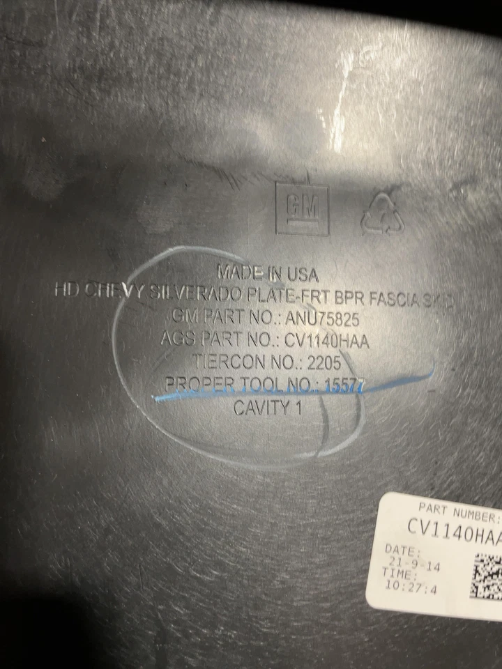 ✅ Cubierta de parachoques delantero Chevy Silverado 1500 2022 fascia PN:CV1140HAA OEM Foto 3 de 4