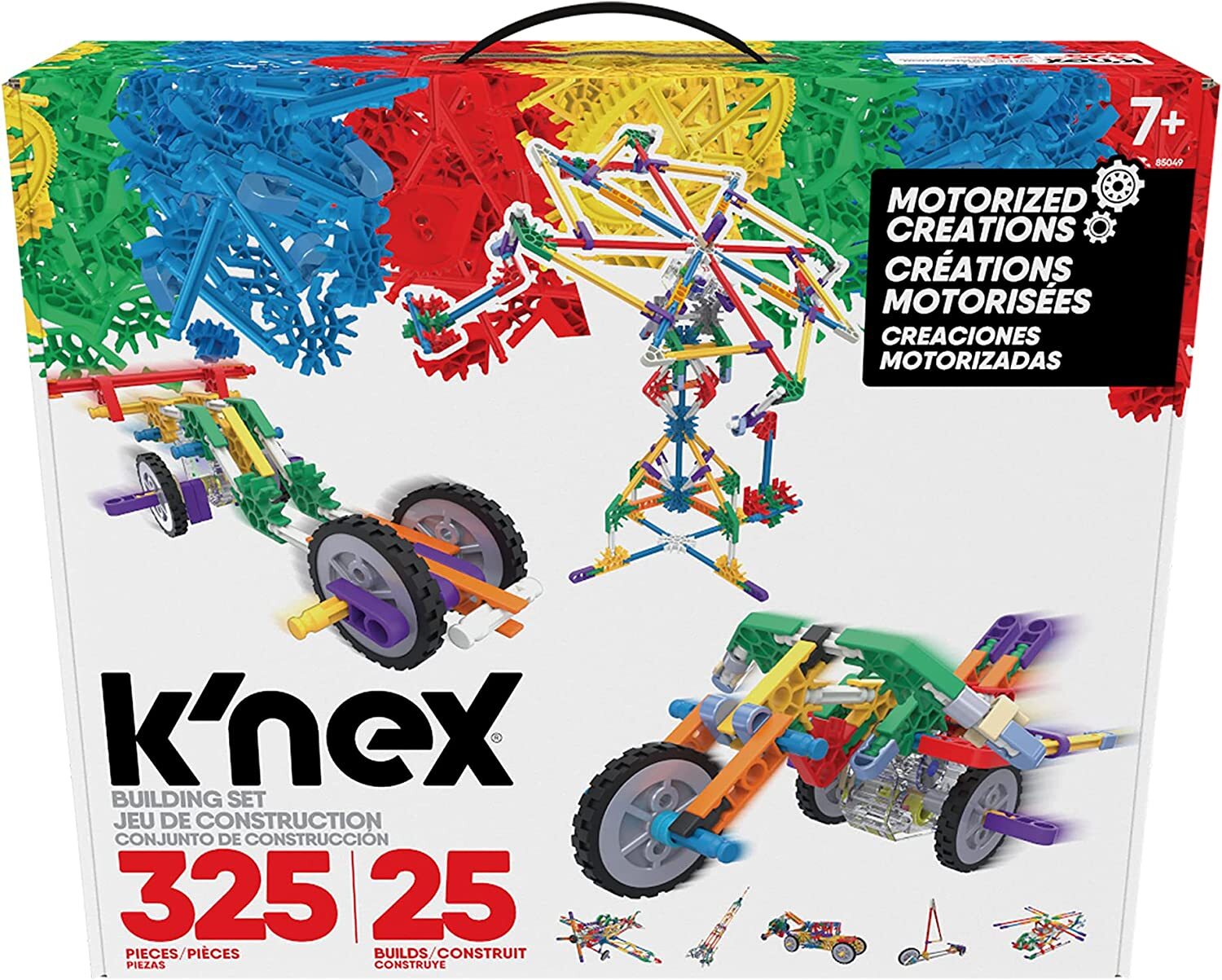Конструктор KNEX 85049 Motorized Creations, развивающие 3D игрушки для детей, 325 шт.