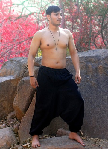 Men's Hemp Cotton Harem Pants Boho 