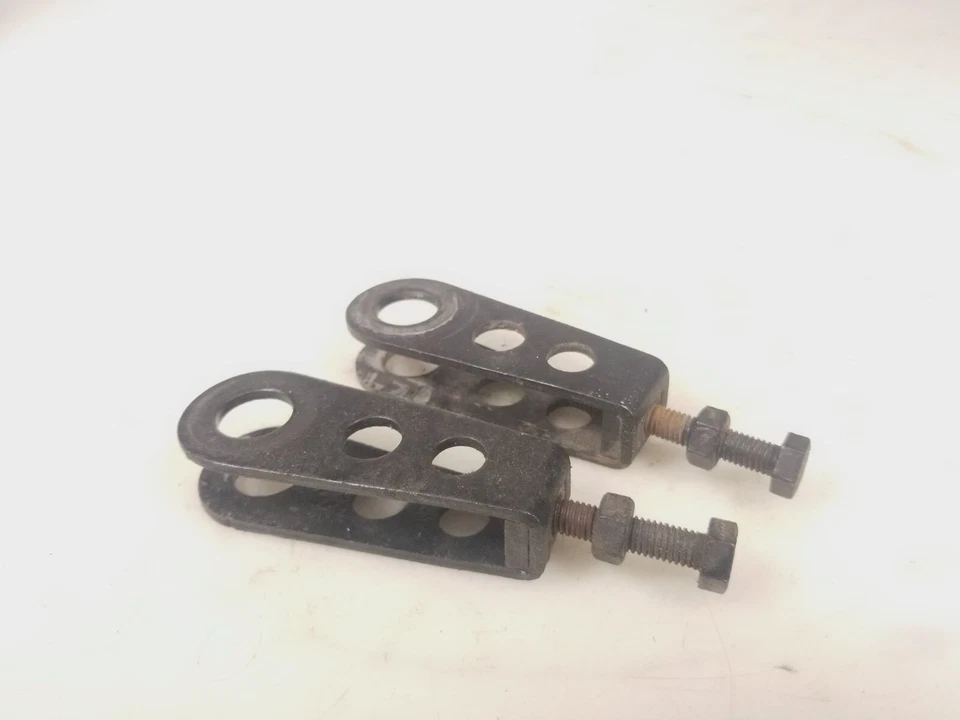 1977 77 Kawasaki KH400 S3 Rear Chain Axle Adjusters Set  Free Shipping - Image 4 of 4