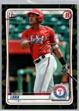 2020 Bowman Prospects 1st Bowman Camo Bayron Lora #BP-52 Texas Rangers