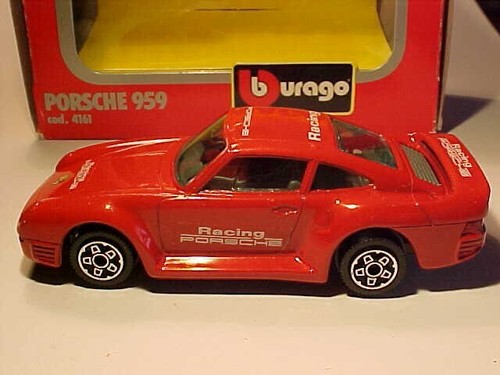 4 INCH 1986 Racing Porsche 959 Burago 4161 1/43 Diecast Mint in Box - Picture 4 of 7