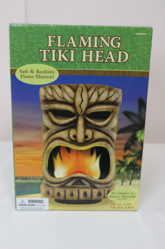 Amscan Tiki Head Party Beach Patio Light Hawaiian Flame Take One Luau Idol - Picture 1 of 5