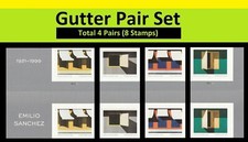 US 5594a-5597a Emilio Sanchez imperf NDC horz gutter pair set 4x2 MNH 2021