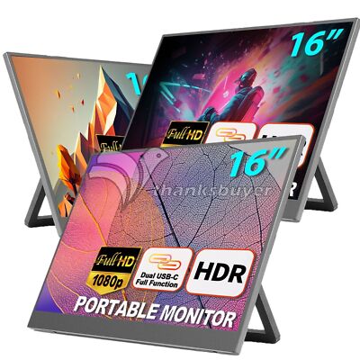 S3-16AC 1080P 16''   Thin   w/ Kickstand for Laptop Tablet PC & Games #W7