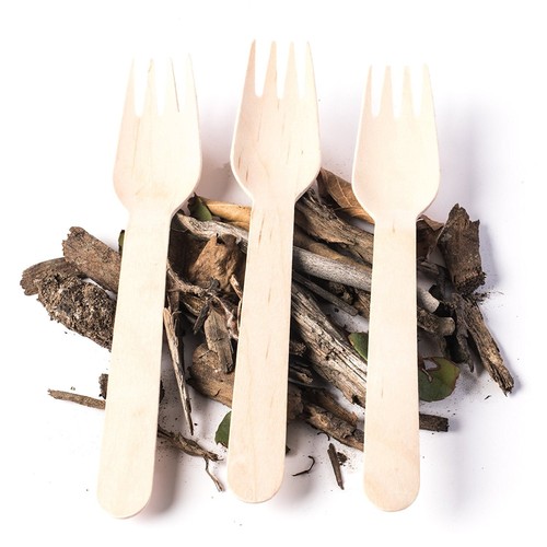 HUJI Eco-friendly Disposable Wooden Forks Set Silverware (50 ct., Forks) - Picture 3 of 8