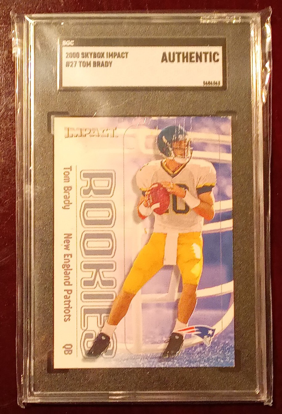 2000 Fleer Skybox Impact Tom Brady RC