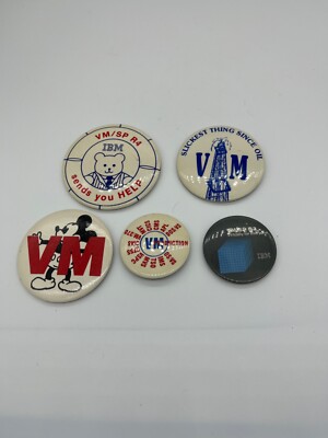 VTG VM computer round button badge Pin various sizes, 5 pins | eBay