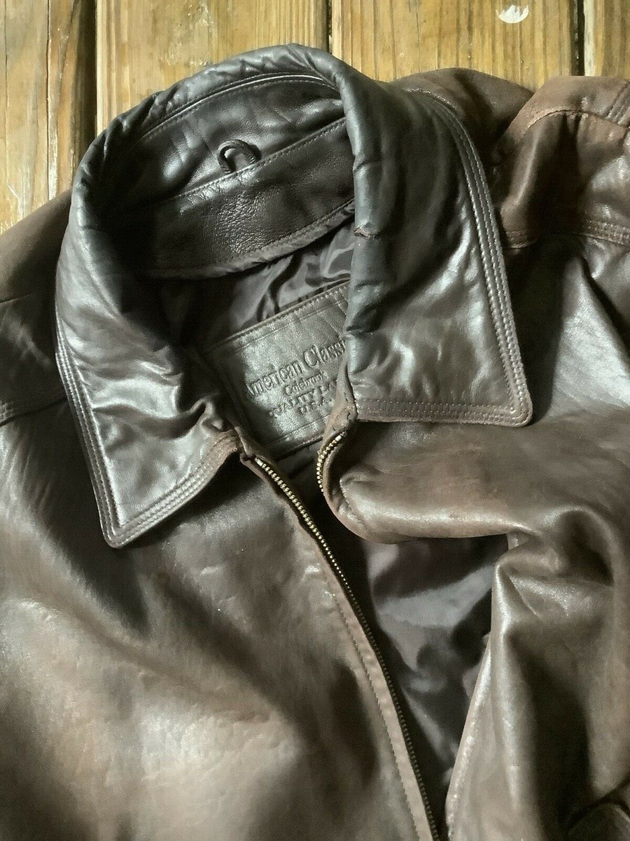 Vtg American Classics Colebrook Leather Jacket with Lining