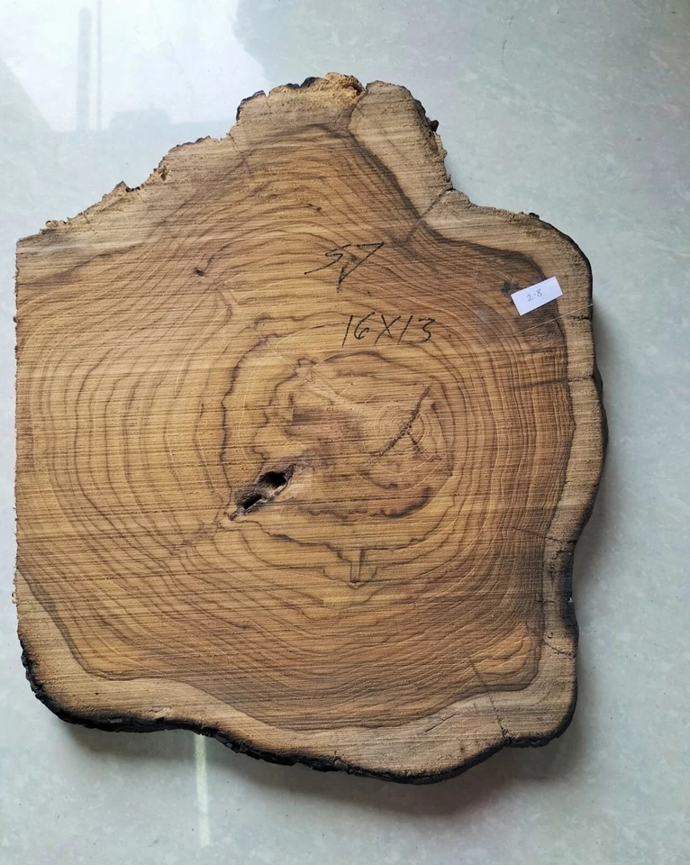 live edge slice of indian teak wood burl wood with high grains for casting craft - Image 4 of 4