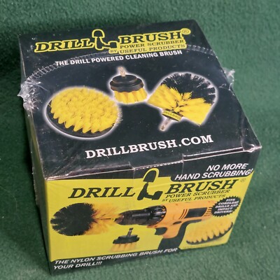 Drill Brush Power Scrubber Attachment Set for Bathroom Surfaces Tub Shower Tile