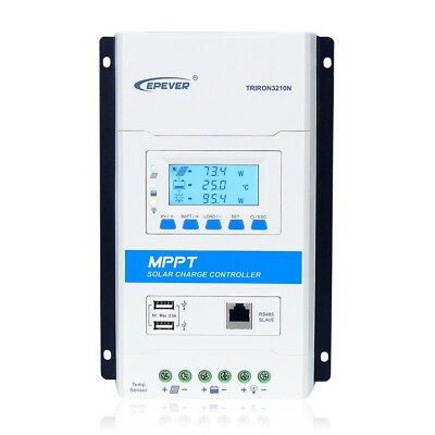 EPEVER MPPT Solar Charge Controller 30A 12V 24V Max PV 100V Charger Triron3210N