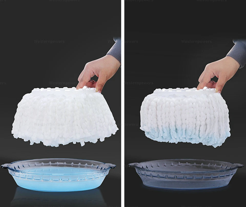 Paquete de 6 cabezales de fregona de microfibra de repuesto para fregona giratoria de fácil limpieza Foto 4 de 4