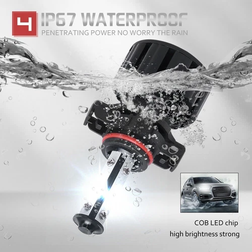 5202/H16 LED Fog Light Bulbs For Chevy Silverado 1500 2500HD 2007-2015 6000K - Picture 9 of 10