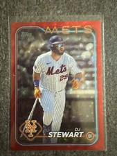 2024 Topps Series 2 DJ Stewart Card #609 Red Foil 035/199 SP Mets