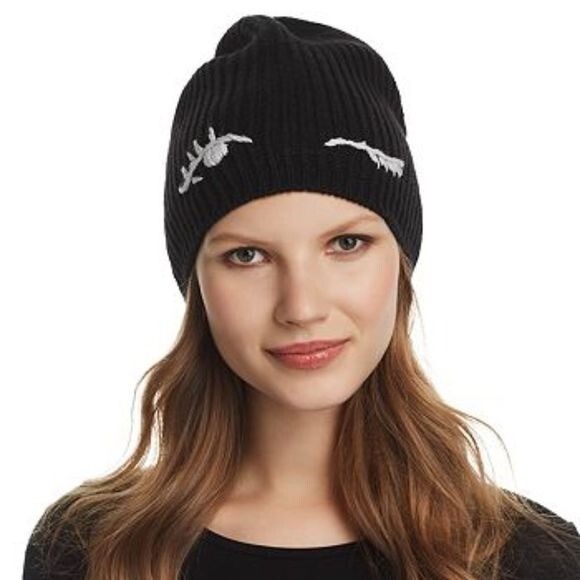 Kate Spade Winking Beanie NWT Kate Spade Winking Beanie Hat winky FREE GIFT | Mercari main image 3