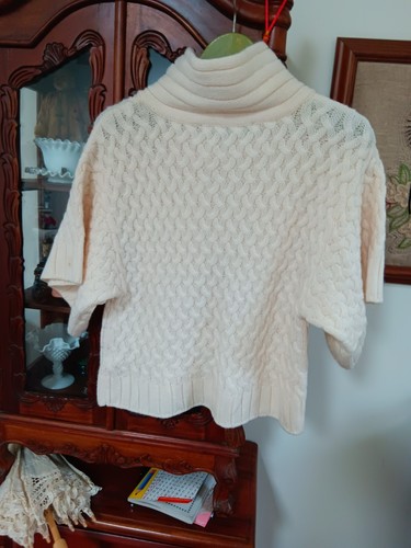 "FRENCH CONNECTION" CREAM..70% ACRYLIC..30% WOOL S/ S CARDIE...SIZE 12-14 - Picture 7 of 7