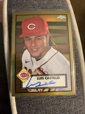 2021 Topps Chrome Platinum Anniversary Luis Castillo Gold Refractor Auto #50/50