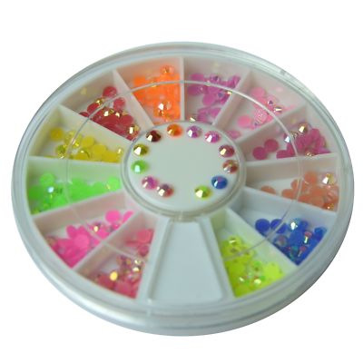   GS-Nails Strasssteine 12 Hell Farben Rondell