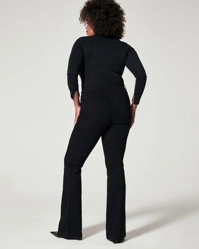 Pantaloni lunghi donna taglie forti elasticizzati vita larga jeans denim - Foto 8 di 18