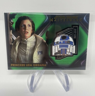 2021 Star Wars Masterworks #CM-LOR Princess Leia Organa Green R2D2 Medallion /99