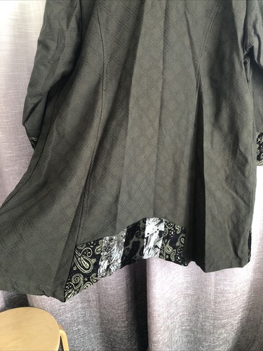 Orientique Olive Green Midi Coat Jacket Size 20 BNWT - Picture 7 of 13