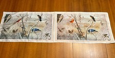 Vintage 1979 Birds Scarf National Wildlife Federation Cardinal Woodpecker Marked