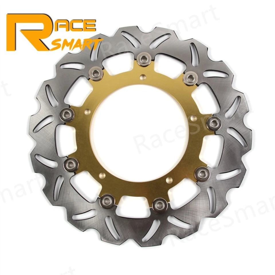 Rotores de disco de freno delanteros flotantes para Yamaha FZ6 Fazer 2004-2009 XSR900 2016-2021 Foto 3 de 4