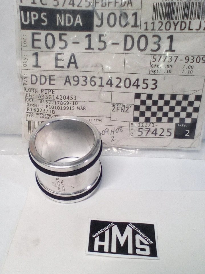 Tubo de conexión DETRIOT DIESEL A9361420453 - con juntas tóricas - (caliente) Foto 2 de 3