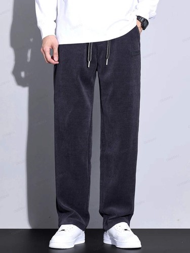 Autumn & Winter Corduroy Pants for Men – Elastic Waist Business & Casual Trouser - Picture 3 of 13