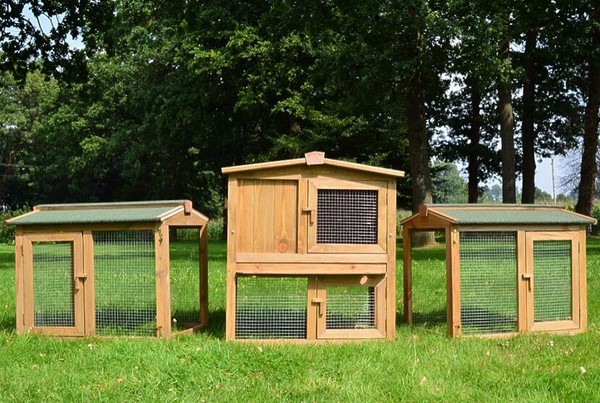 Kaninchenstall Hasen Stall Sheriff Mit Auslauf Freilauf Gehege Kaninchen KäFig-image