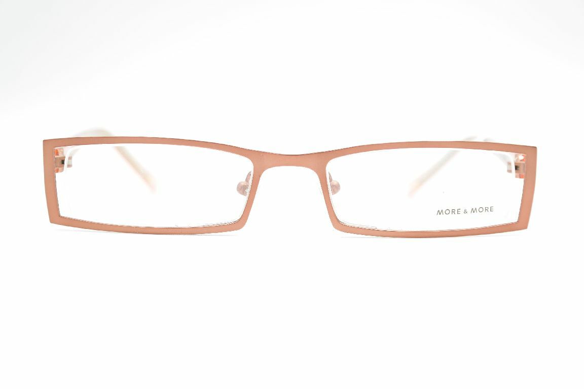 Lunettes MORE & MORE Mod 50060 – Monture Rectangulaire Cuivre Braun, Titane Et Plastique, Unisexe