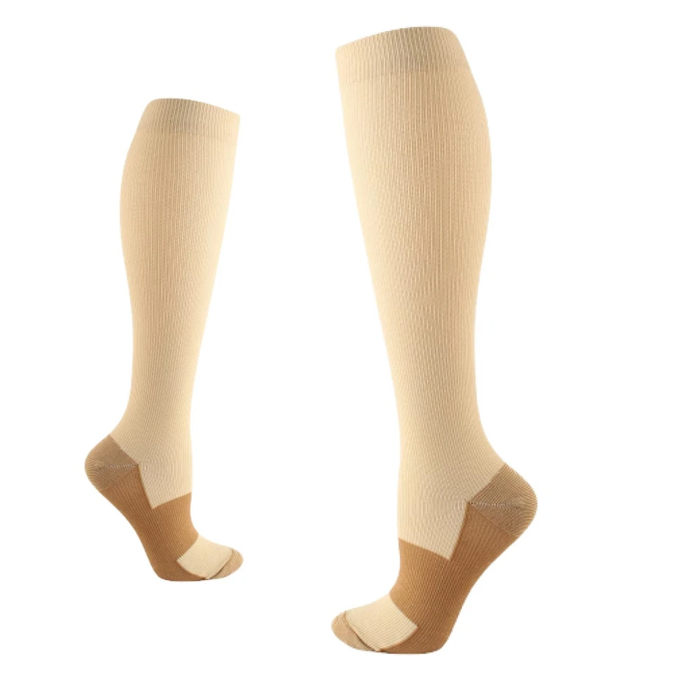 3 Pairs Copper Compression Socks | 20-30mmHg Anti Fatigue & Circulation Support - Image 4 of 4
