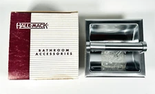 Vintage Hall-Mack Hallmack Recessed Toilet Paper Holder #475 Satin Chrome NOS