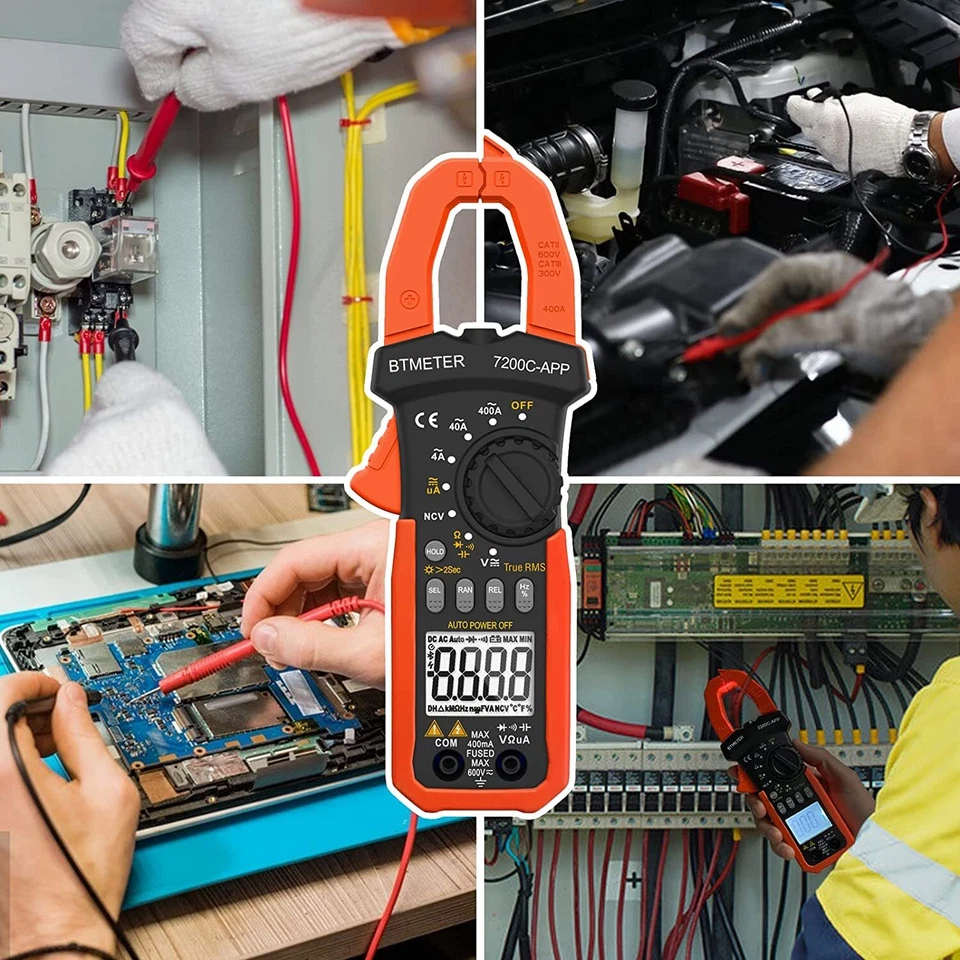 BTMETER 4000uA AC Stromzange Zangenamperemeter Zangenmultimeter TRMS Messgerä - Bild 3 von 4