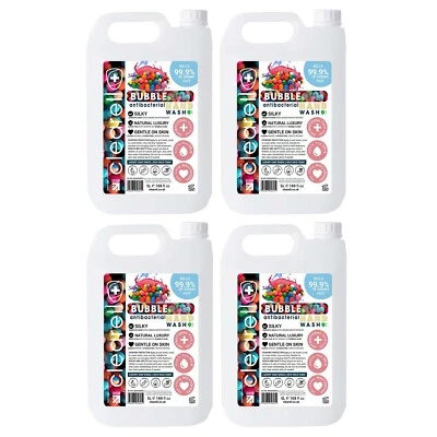 Clearell 20L | BUBBLE GUM | 4 x 5L Pack | Luxury Hand Soap Liquid Wash 5 Litre