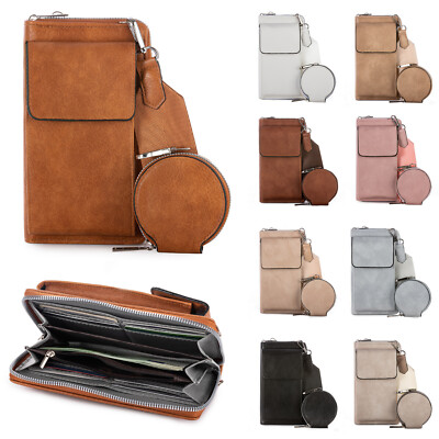 Women's bag shoulder bag 2 pieces purse mobile phone bag purse crossbody