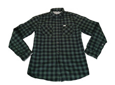 Buffalo David Bitton Flannel Shirt Men S Green Black Plaid 100 Cotton Button-Up