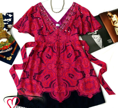 Aktion! Oasis London Wunderschöne Seidenbluse Bluse 100% Seide UK12/38 G77