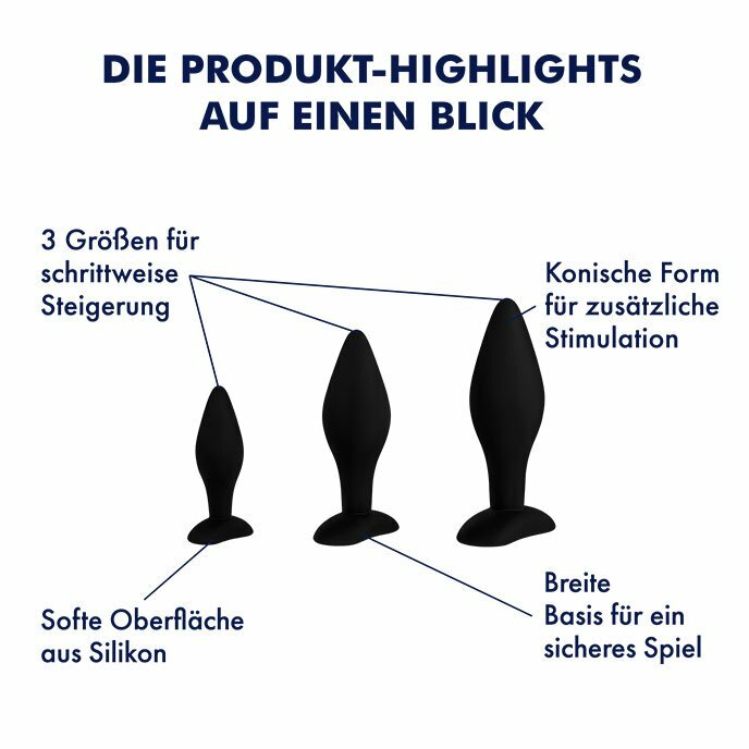 EIS Anal-Plug-Set (konische Form, fr Analtraining, 3 Gren, Silikon, schwarz) | eBay.de EIS Anal-Plug-Set (konische Form, fr Analtraining, 3 Gren, Silikon, schwarz) | eBay.de