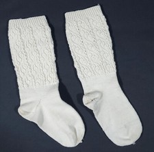 Vinatge handmade knit socks stockings European folk costume German Balkan Italy