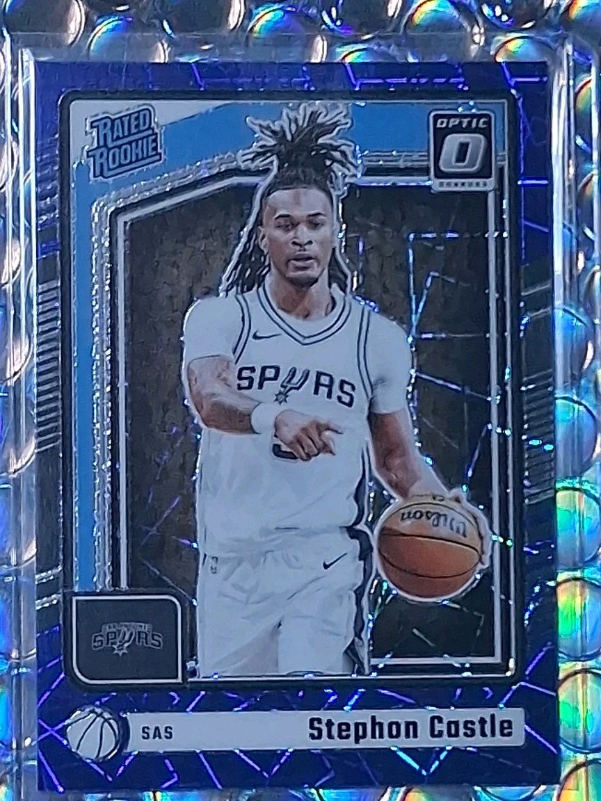 STEPHON CASTLE 2024-25 DONRUSS OPTIC RR BLUE VELOCITY PRIZM #254 SPURS