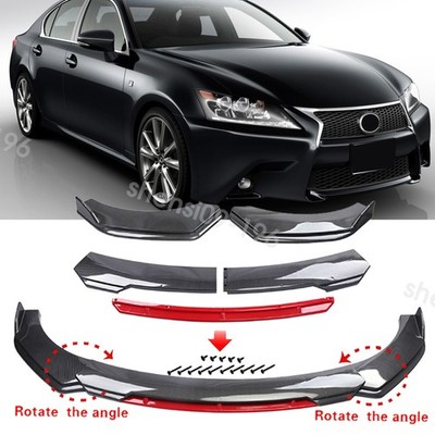 For LEXUS GS200T GS350 450 Carbon Fiber Style Front Bumper Lip Splitter Diffuser
