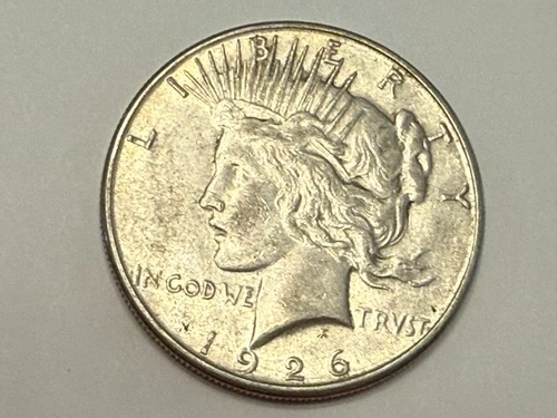 1926-S PEACE U.S. silver dollar. AU. #rr1