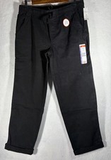 Childs Pants Kid Tough Pull on Black Elastic Waist Band XL 14-16 Reinforced Knee