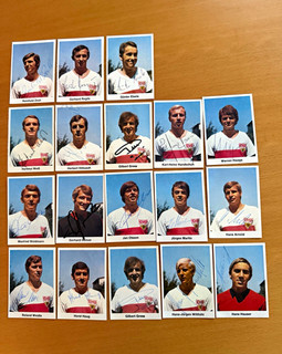 Bergmann Verlag Fußball 70/71 VfB Stuttgart 15 Sammelsticker signiert Nr.187 191