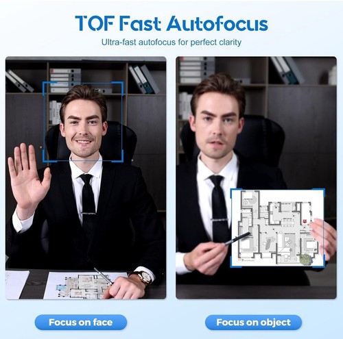 4K Webcam w/ Ring Light Web Cam 4K Autofocus w/ TOF Computer Camera 1080P 60FPS - 第 4/9 張圖片