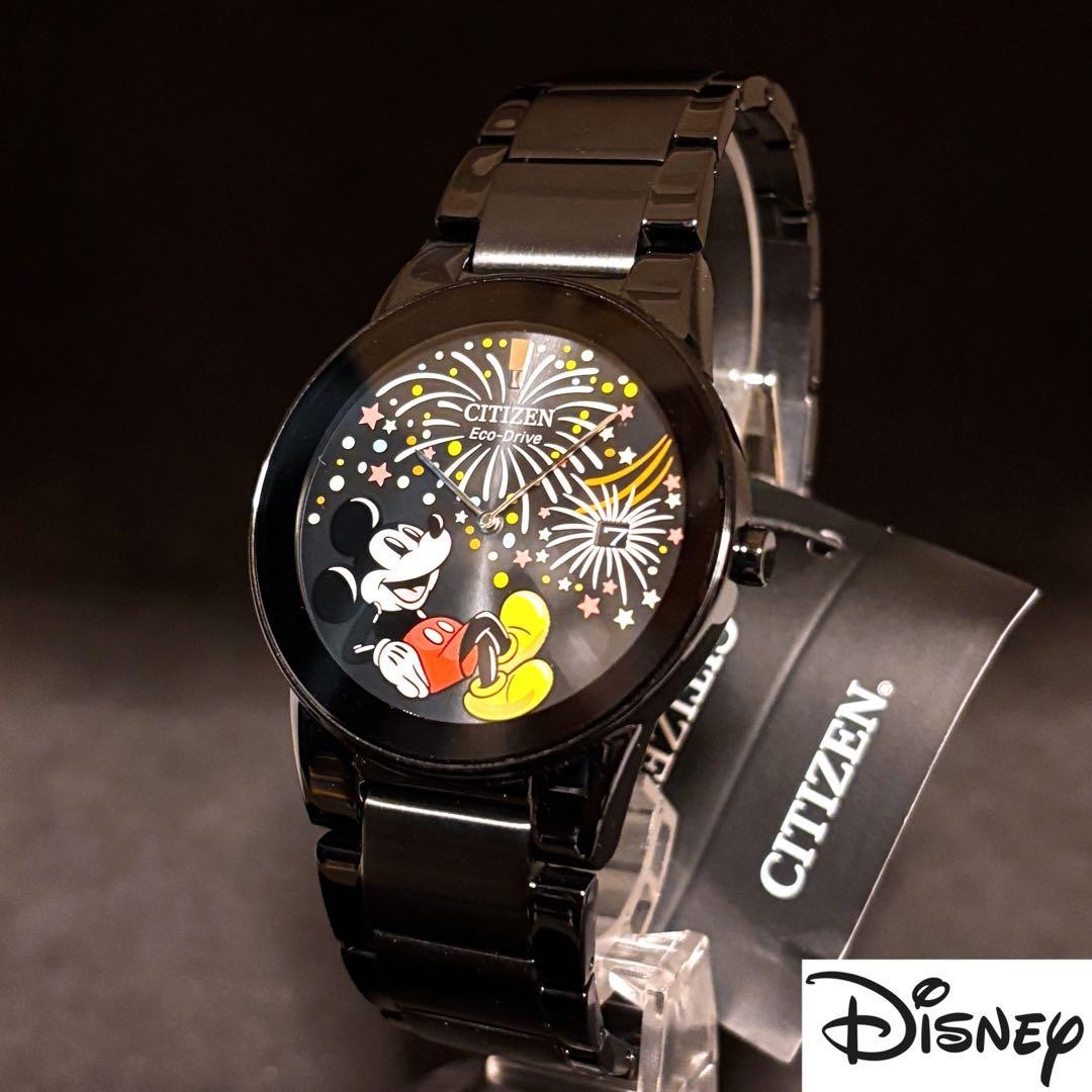 CITIZEN Disney Mickey Eco-Drive Unisex Watch Black 40mm Fireworks Box image 2