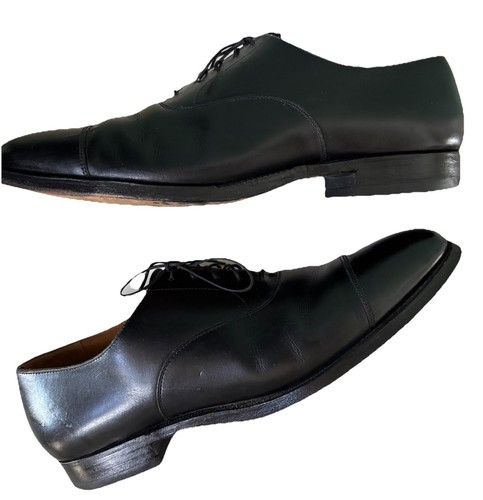 Crockett & Jones-Black Cap Toe Oxford-9.5 D-Hand Made in England