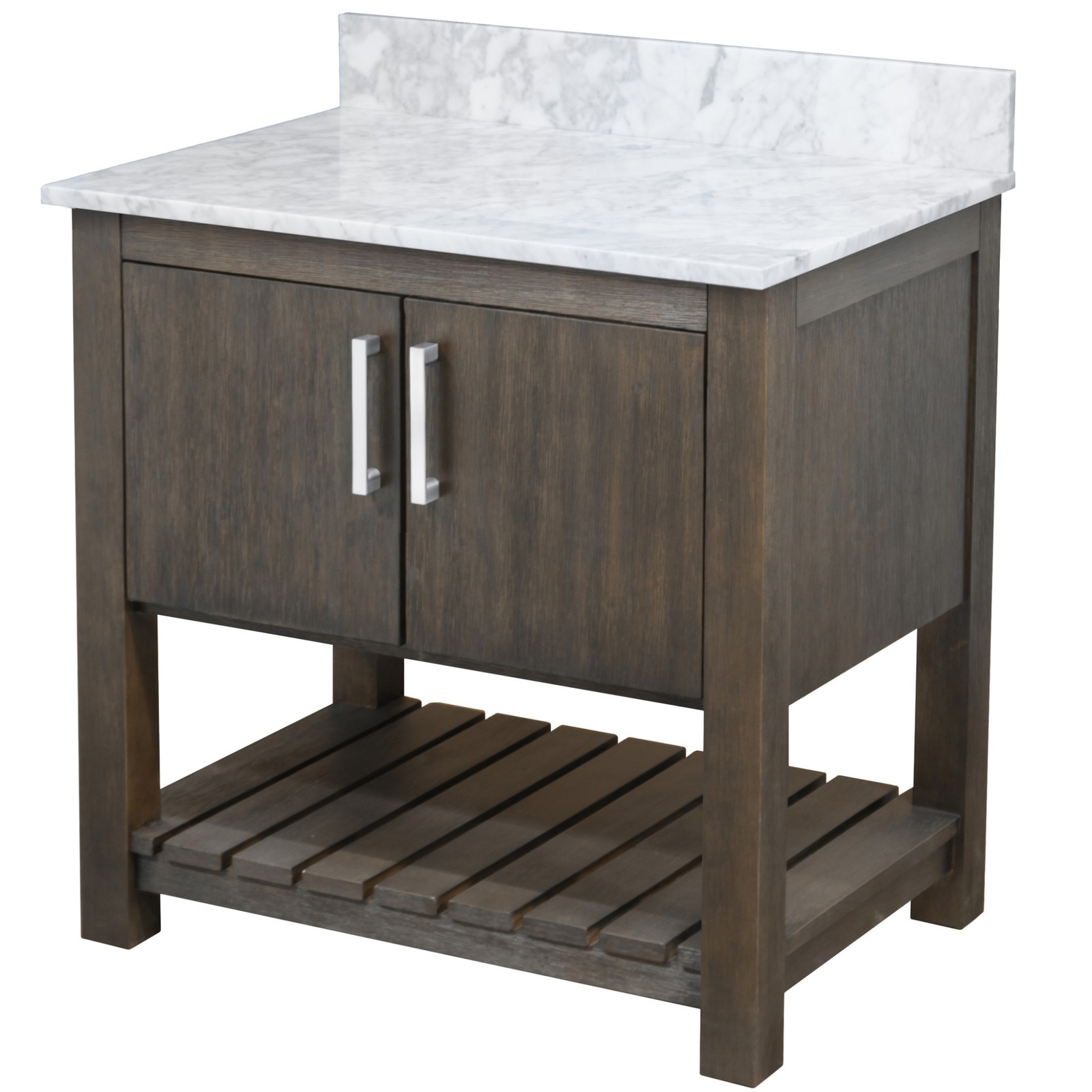 Miseno 36-inch Ocean Breeze range hood in Cafe Mocha with Carrara White top